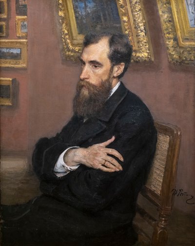 Portrait of Pavel Mikhailovich Tretyakov by Ilya Efimovich Repin
