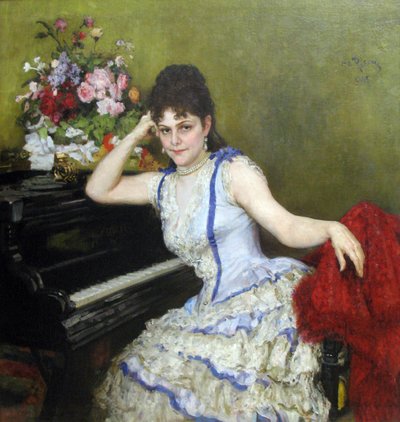 Portrait of S.I. Menter by Ilya Efimovich Repin