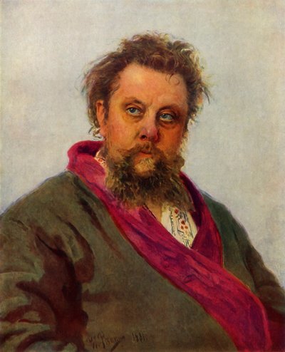 Portrait of the Composer Modest Petrovich Mussorgsky by Ilya Efimovich Repin