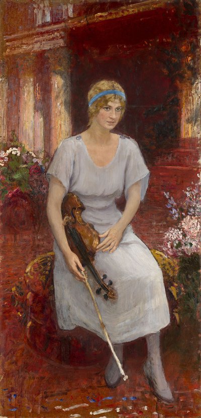 Portrait of the Violinist Cecilia Hansen by Ilya Efimovich Repin