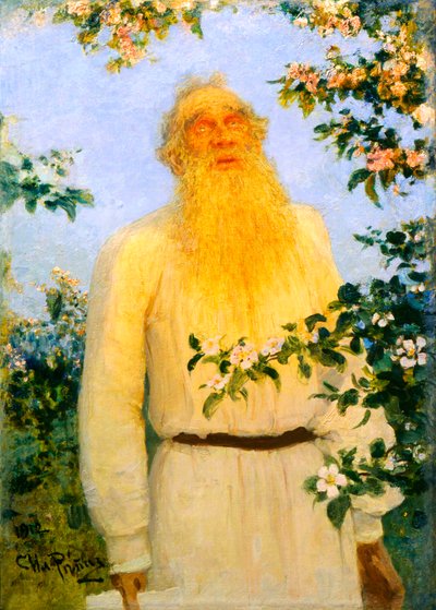 Portrait of the Author Leo N Tolstoy by Ilya Efimovich Repin