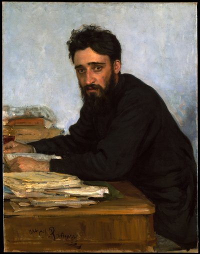 Portrait of the Author Vsevolod M. Garshin by Ilya Efimovich Repin