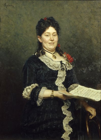 Portrait of the opera singer Alexandra Molas by Ilya Efimovich Repin