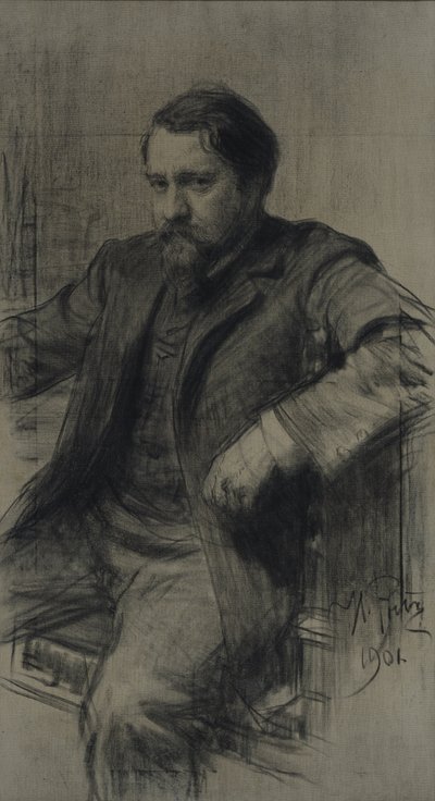 Portrait of the Painter Valentin Alexandrovich Serov by Ilya Efimovich Repin