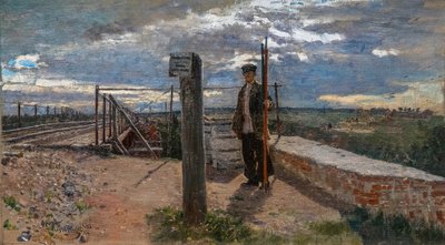 Railway Worker in Khotkovo by Ilya Efimovich Repin