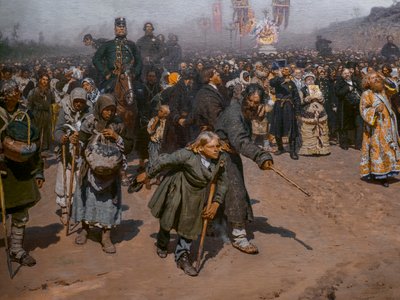 Religious Procession in the Kursk Province (detail) by Ilya Efimovich Repin