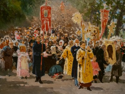 Religious Procession in the Oak Wood by Ilya Efimovich Repin