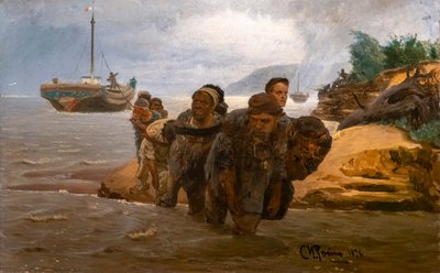 Towers Crossing a Ford by Ilya Efimovich Repin