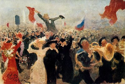 The Demonstration of 17th October, 1905 by Ilya Efimovich Repin