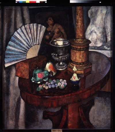 Still Life with a Fan by Ilya Ivanovich Mashkov