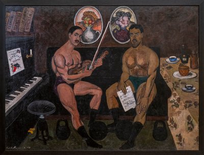 Self-Portrait and Portrait of Pyotr Konchalovsky by Ilya Ivanovich Mashkov