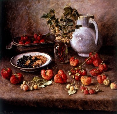 Still Life with Strawberries by Ilya Ivanovich Mashkov