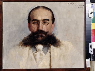 Portrait of the writer, pedagogue, and playwright Vladimir I. Nemirovich-Danchenko by Ilya Savich Galkin