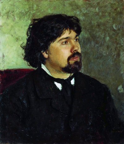 Portrait of the Artist Vasily Surikov by Ilya Efimovich Repin