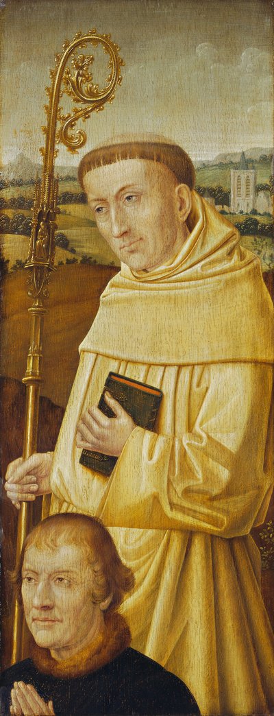 Saint Bernard with Donor by Imitator of Flemish 15th Century