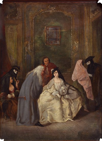 Meeting of the Prosecutor and His Wife by Imitator of Pietro Longhi