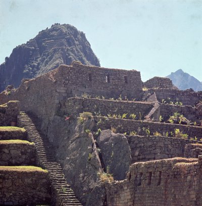 Ruins of Terrace Buildings of the Citadel at Machu Picchu by Incan