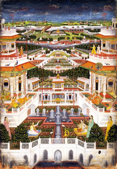 A Palace Complex with Harem Gardens by Indian Art