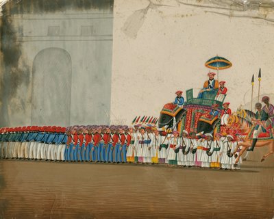 Sultan Riding an Elephant, c. 1800 by Indian Art