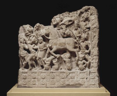 The Great Departure of Siddhartha Gautama by Indian Art.