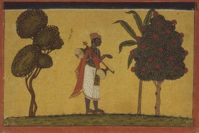 Madhavanala with a vine in the forest from a 