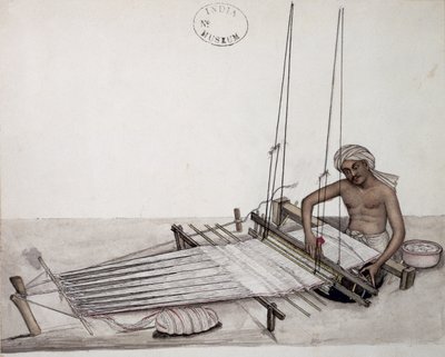 Weaver at a loom, Bombay, c.1873 by Indian School