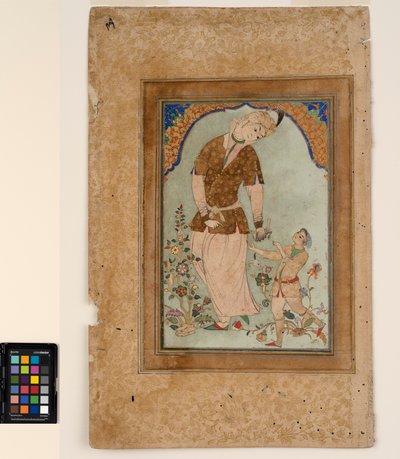 A Falconer Accepts Her Prey from a Page, c.1580 by Indian School