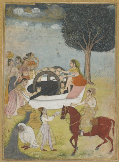 A Group of Women at a Well by Indian School