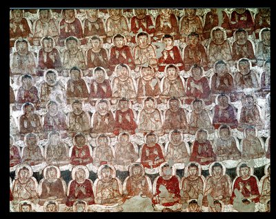 A Multitude of Seated Buddhas, from the interior of Cave 2 by Indian School