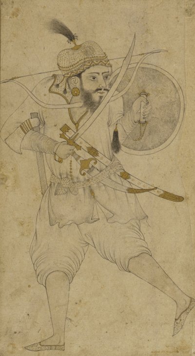 A Tatar Soldier, Ahmadnagar, Deccan Plateau by Indian School