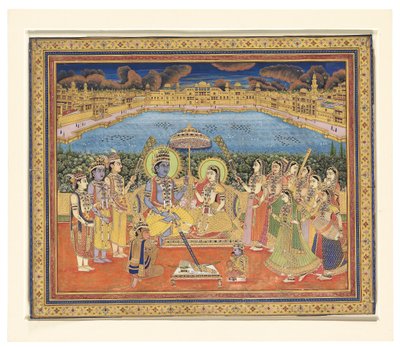 A painting of Rama and Sita, India, Jaipur, c.1800 by Indian School