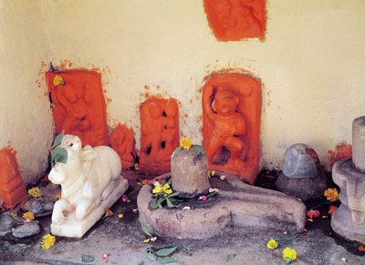 A shrine of a chapel on the Ganges by Indian School