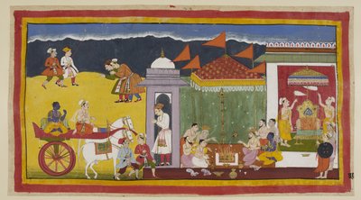 Sumantra Arrives at the Palace (detail) by Indian School