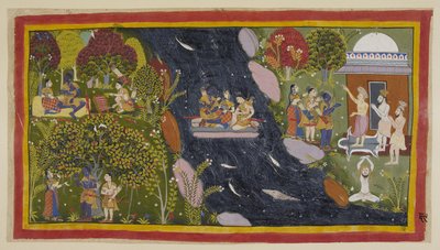 Bharadvaja Advises Travellers (detail) by Indian School