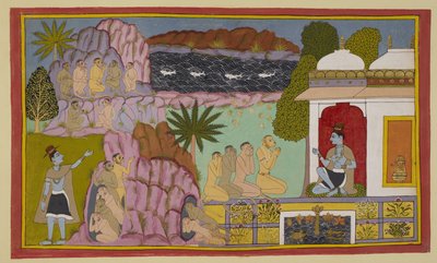 The monkeys have told Svayambhrapa by Indian School