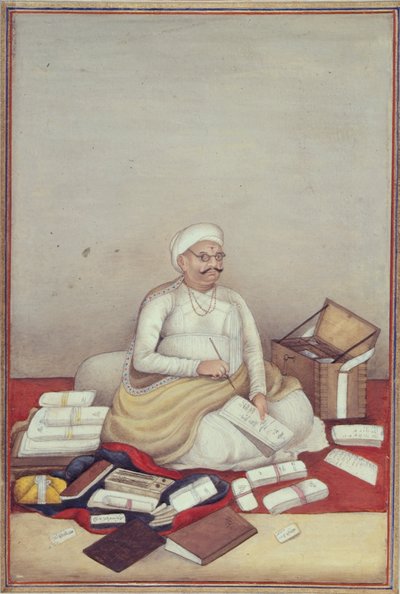 The Sudra Caste, represented by an accountant from a manuscript of 