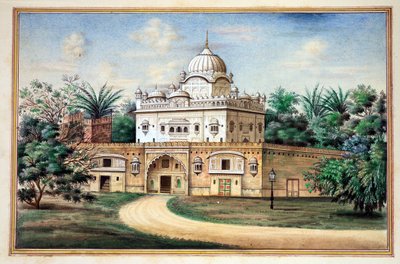 Akali Temple Amritsar, from The Kingdom of the Punjab, its Rulers and Chiefs, volume II by Indian School