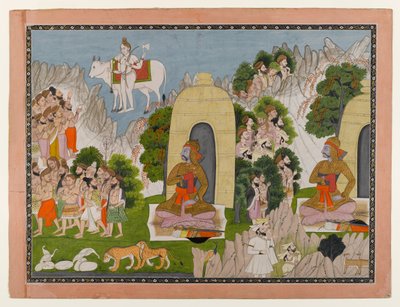 Arjunas Penance, scene from a Mahabharata series, c.1825-40 by Indian School