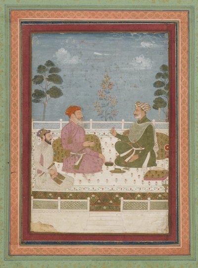 Audience Scene, Detached Album Folio with Painting, c.1750 by Indian School