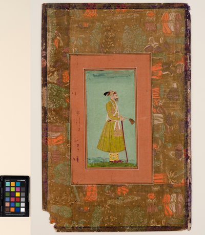 Aurangzeb holding a flywhisk, c.1680 by Indian School