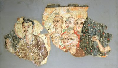 Buddha with His Six Disciples, from Miran by Indian School
