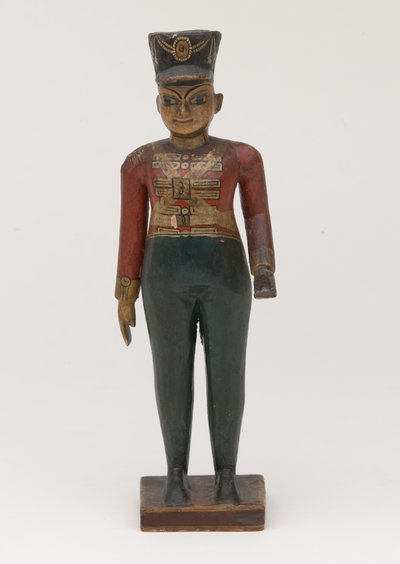Carved Wooden Figure of a British Officer of the 3rd Madras by Indian School
