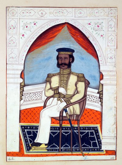 Colonel Dhunkal Singh, from The Kingdom of the Punjab, its Rulers and Chiefs, volume II by Indian School