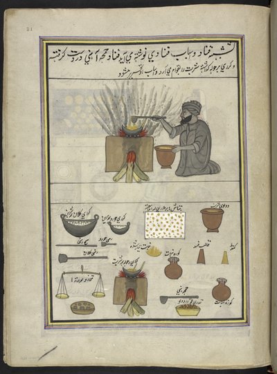Confectioner Making Sugar-Candy, 86 Drawings Bound into a Volume Depicting Trades and Occupations in Kashmir by Indian School