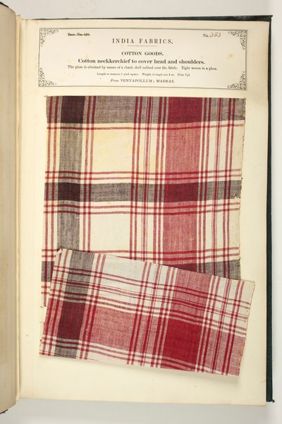 Cotton neckerchief to cover head and shoulders from Ventapollum in Madras, from 