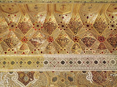 Detail of the Gallery of Mirrors, Sheesh Mahal, Lahore Fort by Indian School
