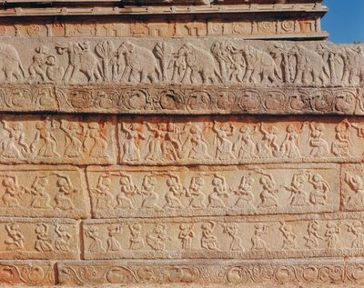 Detail of the wall, at the Mahanavami Dibba by Indian School