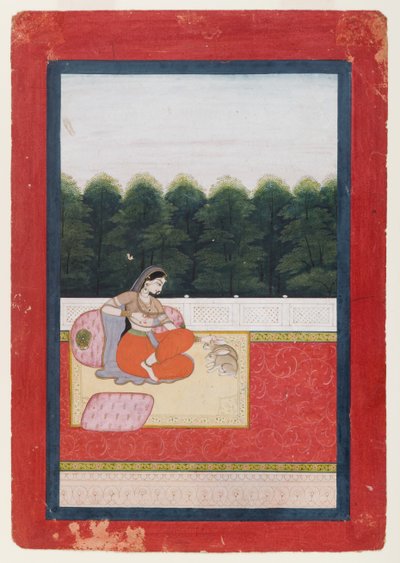 Dhanashri Ragini, page from a Ragamala series, c.1790 or earlier by Indian School