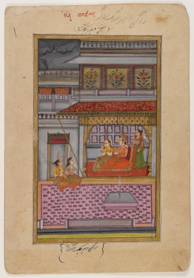 Dipaka Raga, page from a dispersed Ragamala series by Indian School