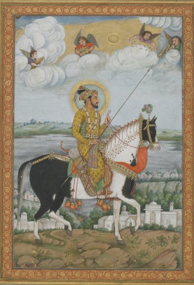 Equestrian Portrait of the Emperor Shah Jahan from the Kevorkian Album by Indian School